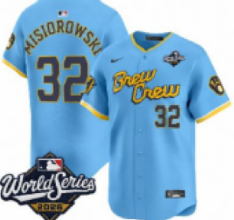Youth Milwaukee Brewers #32 Misiorowski blue Nike 2026 World Series jersey 102109